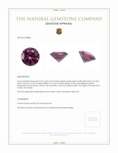 0.67 Ct. Pinkish Purple Garnet from Ceylon (Sri Lanka) Appraisal