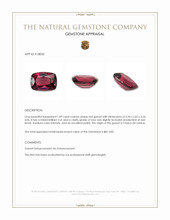 1.09 Ct. Red Garnet from Ceylon (Sri Lanka) Appraisal