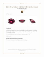 1.03 Ct. Rhodolite Garnet from Ceylon (Sri Lanka) Appraisal