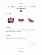 1.54 Ct. Purplish Pink Rhodolite Garnet from Ceylon (Sri Lanka) Appraisal