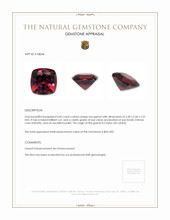 0.83 Ct. Garnet from Ceylon (Sri Lanka) Appraisal