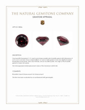 1.31 Ct. Rhodolite Garnet from Ceylon (Sri Lanka) Appraisal