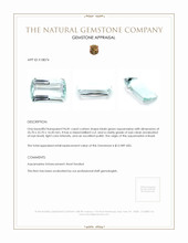 96.81 Ct. Bluish Green Aquamarine from Brazil Appraisal