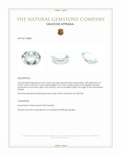18.20 Ct. Greenish Blue Aquamarine from Brazil Appraisal