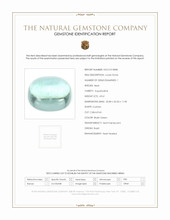 69.61 Ct. Bluish Green Cabochon Aquamarine from Brazil Scan Report