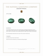 29.09 Ct. Green Cabochon Tourmaline from Mozambique Appraisal