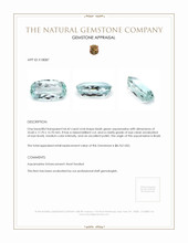 64.42 Ct. Greenish Blue Aquamarine from Brazil Appraisal