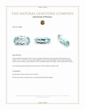 64.42 Ct. Bluish Green Aquamarine from Brazil Appraisal