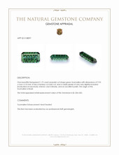 1.72 Ct. Green Tourmaline from Brazil Appraisal