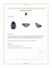3.55 Ct. Bluish Grey Spinel from Tanzania Appraisal