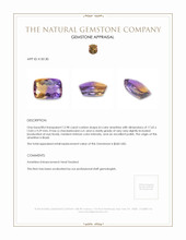 13.98 Ct. Ametrine from Brazil Appraisal