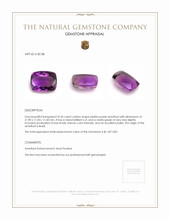 32.96 Ct. Amethyst from Brazil Appraisal