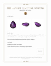 19.21 Ct. Purple Amethyst from Brazil Appraisal
