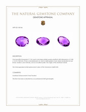 17.45 Ct. Amethyst from Brazil Appraisal