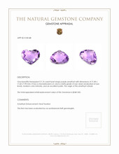 21.76 Ct. Purple Amethyst from Brazil Appraisal