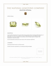 2.05 Ct. Greenish Yellow Chrysoberyl from Ceylon (Sri Lanka) Appraisal