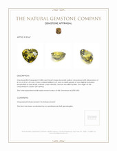 2.88 Ct. Brownish Yellow Chrysoberyl from Ceylon (Sri Lanka) Appraisal