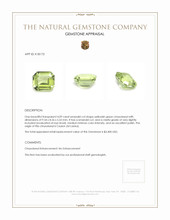 4.09 Ct. Yellowish Green Chrysoberyl from Ceylon (Sri Lanka) Appraisal