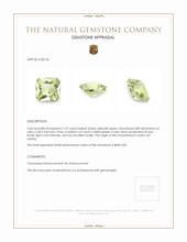 1.57 Ct. Yellowish Green Chrysoberyl from Ceylon (Sri Lanka) Appraisal