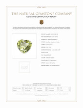 1.98 Ct. Yellowish Green Chrysoberyl from Ceylon (Sri Lanka) Scan Report