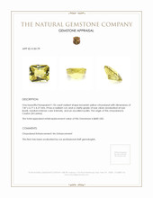 1.96 Ct. Brownish Yellow Chrysoberyl from Ceylon (Sri Lanka) Appraisal