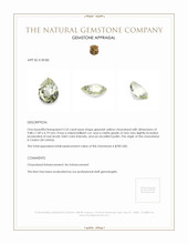2.53 Ct. Greenish Yellow Chrysoberyl from Ceylon (Sri Lanka) Appraisal