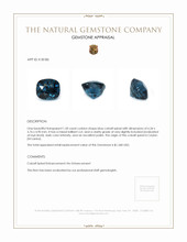 1.50 Ct. Blue Cobalt Spinel from Ceylon (Sri Lanka) Appraisal
