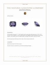 1.71 Ct. Purple Spinel from Ceylon (Sri Lanka) Appraisal