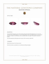 1.54 Ct. Pink Spinel from Ceylon (Sri Lanka) Appraisal