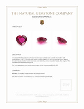 2.69 Ct. Redddish Pink Rubellite Tourmaline from Madagascar Appraisal