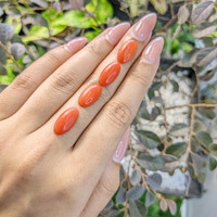 10.47 Ct. Cabochon Coral from Italy Life Style