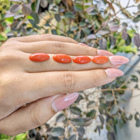 10.47 Ct. Cabochon Coral from Italy Life Style