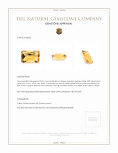29.23 Ct. Yellowish Orange Citrine from Brazil Appraisal
