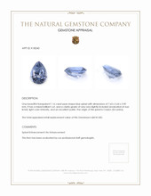 1.16 Ct. Blue Spinel from Ceylon (Sri Lanka) Appraisal