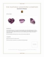 1.26 Ct. Pinkish Purple Spinel from Ceylon (Sri Lanka) Appraisal