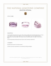 4.07 Ct. Purplish Pink Kunzite from Brazil Appraisal