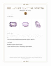 5.27 Ct. Kunzite from Brazil Appraisal
