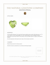 1.08 Ct. Peridot from Pakistan Appraisal
