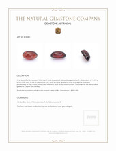3.04 Ct. Red Cabochon Almandine Garnet from Ceylon (Sri Lanka) Appraisal