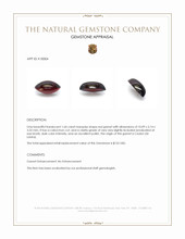 1.64 Ct. Red Cabochon Garnet from Ceylon (Sri Lanka) Appraisal