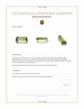 1.25 Ct. Brownish Green Tourmaline from Ceylon (Sri Lanka) Appraisal