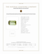 1.25 Ct. Brownish Green Tourmaline from Ceylon (Sri Lanka) Scan Report