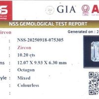 10.22 Ct. Zircon from Ceylon (Sri Lanka) Scan Report