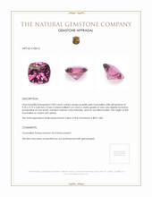 2.82 Ct. Purplish Pink Tourmaline from Ceylon (Sri Lanka) Appraisal