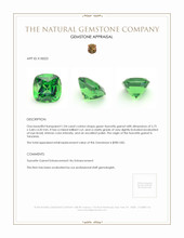 1.04 Ct. Tsavorite Garnet from Tanzania Appraisal