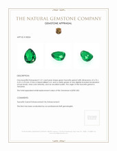 1.01 Ct. Tsavorite Garnet from Tanzania Appraisal