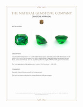 1.15 Ct. Tsavorite Garnet from Tanzania Appraisal