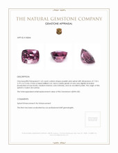 1.65 Ct. Purplish Pink Spinel from Ceylon (Sri Lanka) Appraisal