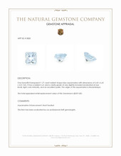 1.27 Ct. Blue Aquamarine from Mozambique Appraisal