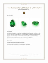 1.09 Ct. Tsavorite Garnet from Tanzania Appraisal